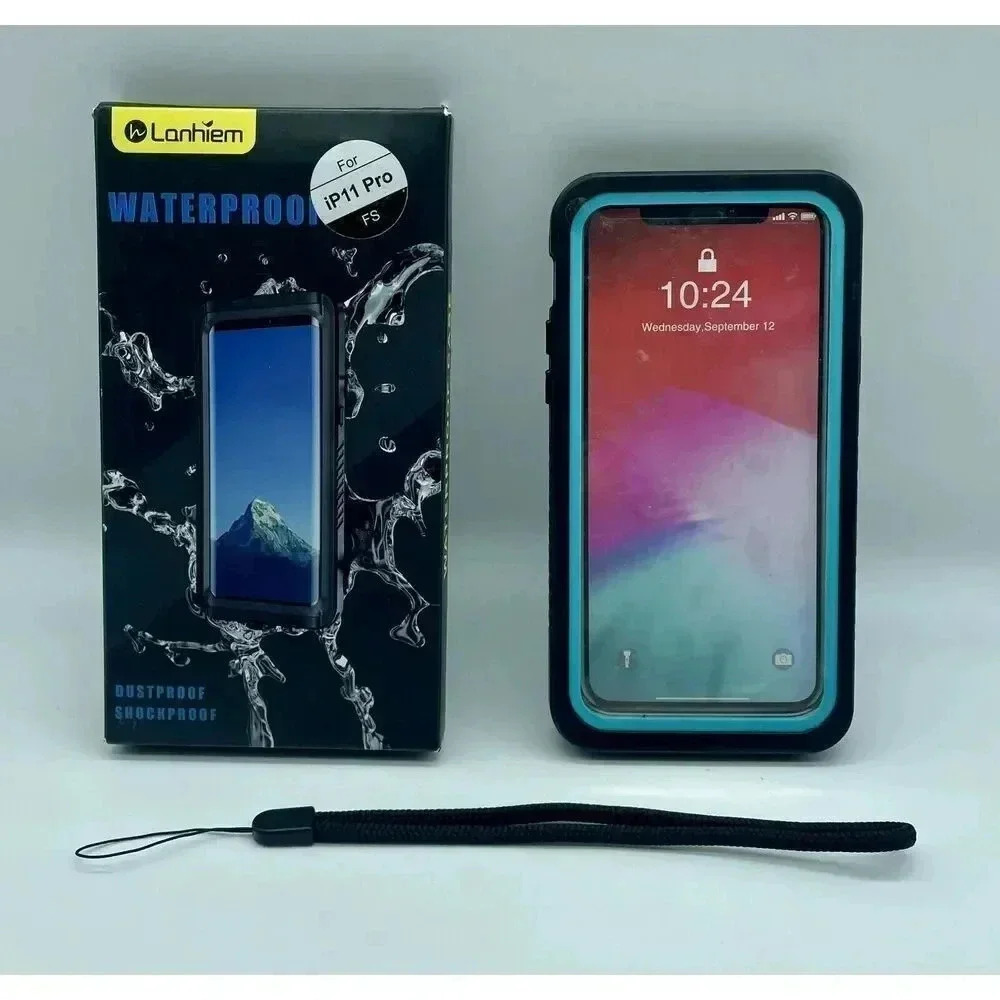 Lanhiem IP68 Waterproof Case For iPhone 11 Pro‎ 5.8” 360° Protection With Strap